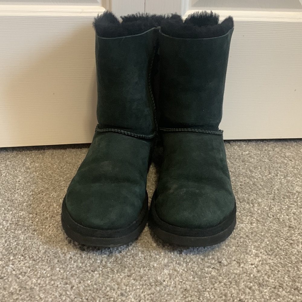Black UGG Bailey Bow Boots - Picture 2 of 3